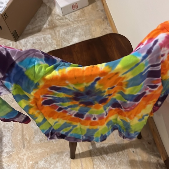 Tie-dye long sleeve thin hooded shirt with Mickey Mouse on front - Picture 3 of 4